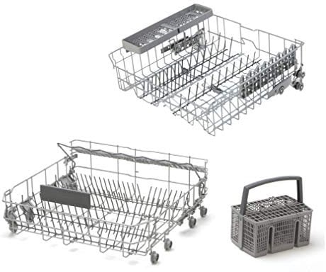 DREHFLEX - KORB40 - Geschirrkorb Korb 00712900 712900 - SET für diverse Spülmaschinen von Bosch Siemens Neff Constructa - Oberkorb passt für 00770441 - Unterkorb 20002904 (00680997) inklusive Besteckkorb 00668270 668270