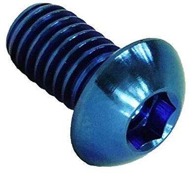 F26 Titan M6 Linsenkopfschraube iso 7380 (Blau, 10mm)