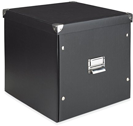 Aufbewahrungsbox Transportbox Aufbewahrungskiste | Schwarz | 33,5x33x32 cm