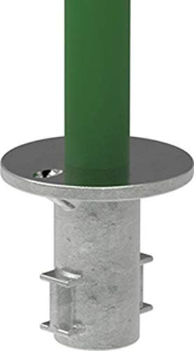 Fenau | Boden-Muffe/Boden-Hülse, Ø 33,7 mm, Grund-Boden-Rohrverbinder, Temperguss galvanisiert, feuerverzinkt, inkl. Schrauben