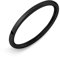 Soul-Cats Klassische Ring aus Edelstahl für Damen und Herren, schwarz, hochglanzpoliert, Ø 16 mm, Breite: 1,5 mm