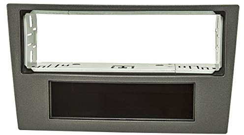 tomzz Audio 2439-162 Radioblende Metallschacht kompatibel mit Opel Corsa D Astra H Zafira B Charcoal schwarz metallic