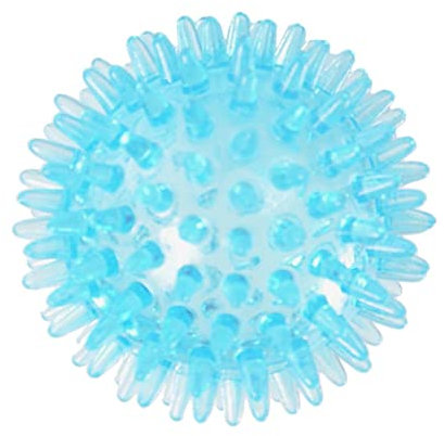 Igelball Massageball - Weich & massageball mit Noppen - Hilft bei Linderung von Verspannungen und Stress, Blau 6cm