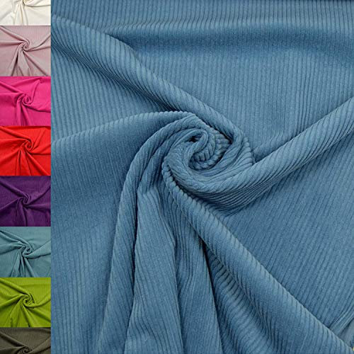MAGAM-Stoffe Yanis Breitcord Cordstoff 100% Baumwolle Bekleidung Möbel Meterware 50cm (08. Rauchblau)