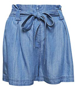 Superdry Women's Desert Paper Bag Shorts, Blue (Indigo Light Q9q), 34