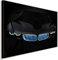 AK ART BMW Neon Leuchtende Front Leinwandbild Kunstdruck Mehrfarbig Wandbild XXL (80x60cm)
