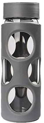 Sporttrinkflasche Sportflasche Trinkflasche Trinkflasche Glas Bruchsicher Trinkflasche 1l Glas Glasflasche 1l Trinkflasche Kinder Glas Trinkflaschen Dgree Trinkflasche Black,500ml