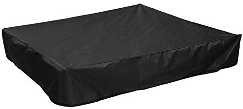 Sandkasten Abdeckung mit Kordelzug, Wasserdicht Pool Abdeckung- Oxford Tuch Abdeckplane Schutzplane Staubdicht UV-beständig Schutz Haube, für Sandkasten Terrasse Garten Außenanlagen (120*120cm,black)