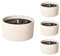 Flammschalen für draußen 4 Stück - Outdoor-Kerzen Weiß - Perfekt für deinen Garten - Feuerschalen im 4er Set - 11h Brenndauer - 14,3x14,3x8,5 cm