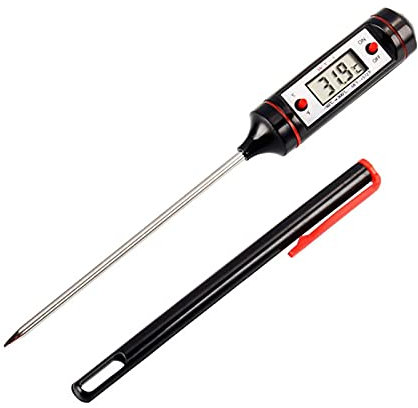 Food/Meat Thermometer for Kitchen Cooking Digital Probe Food Thermometer with Highly Sensitive Steel Probe for Food Milk Water BBQ and Turkey,Halloween Temperature Test,Thanksgiving Roast Chicken