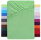 NatureMark Premium Boxspringbett Spannbettlaken 180 x 200 bis 200 x 220 cm - hoher Steg bis 40cm Matratzenhöhe - Wasserbetten Spannbetttuch - Baumwolle mit Elasthan, Jade