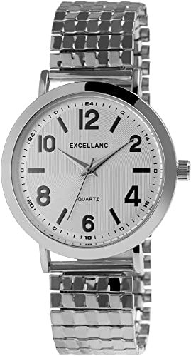 Excellanc Damen-Uhr Edelstahl Zugband Analog Quarz 1700064 (silberfarbig)