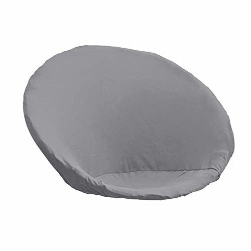perfk Housse de Chaise de Soucoupe Ronde, Housse de Chaise Douce Amovible en Polyester Anti-dérapant à Haute élasticité, pour Meub, Gris