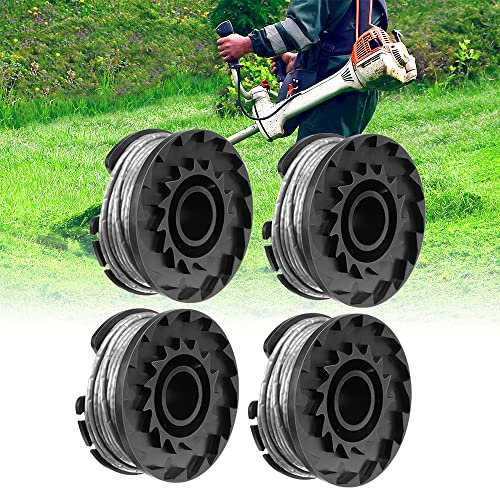 Gobesty 4 Pieces Strimmer Wire for Bosch, Spool & Line For Bosch ART23SL ART26SL Grass Trimmers, Spool Feed Strimmer Line For Bosch, 4.9 m x 1.65 mm with F016800569/F016800385ART 30-36, ART 30 27 24