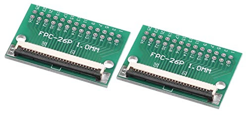 sourcing map 2 Stück FPC FFC Konverter Steckerplatine 26P 1.0mm auf Buchsenseite 0.5mm Rückseit auf DIP 2.54 mm für LCD 3D Drucker DVD TV Laptop Audio
