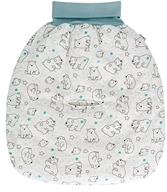 Sterntaler Baby Unisex Strampelnest Baby Strampelnest wattiert Eisbär Elia - Stramplenest, Puckschlafsack, Baby-Schlafsack - braun