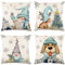 4 Stück Weihnachtskissenbezug Leinen, Weihnachtskissen Nostalgie 45x45cm, Weihnachten Deko Innen, Kissenbezug Weihnachten, Weihnachtsdeko Amerikanisch Kissen Bezug für Sofa Schlafzimmer Bett Auto (B)