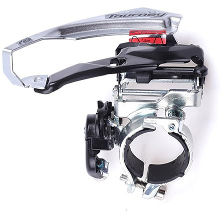 CHMEFLY Tourney Umwerfer FD-TY500 6/7-Gang-Multi-Klemme, 31,8/34,9 mm (Schwarz und Silber)