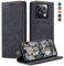 KZB Handyhülle für Xiaomi Redmi Note 13 Pro 5G Hülle (Nicht für 4G) Premium Leder Klappbar Flip Case Tasche Magnet Kartenfach Standfunktion Klapphülle Schutzhülle für Redmi Note 13 Pro 5G - Schwarz