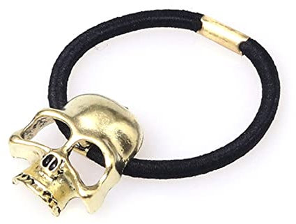 Gothic-Haargummi, Totenkopf-Haargummis, Halloween, Pferdeschwanz-Halter, Totenkopf-Haargummi, Punk-Haargummis, elastische Bänder