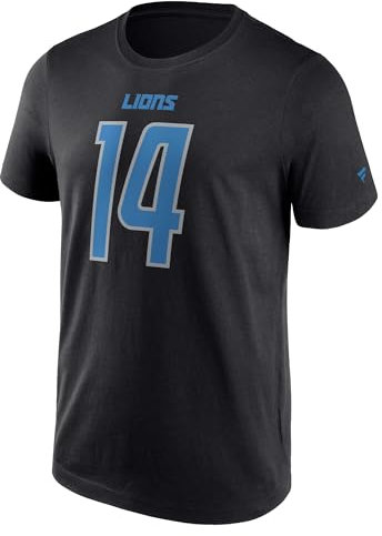 NFL Detroit Lions Name and Number Graphic Amon-Ra St. Brown #14 T-Shirt schwarz L