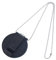 Hobbspring Porta badge di sicurezza piatto rotondo in pelle porta badge universale con clip da cintura e catena in ferro in pelle per agenti delle forze dell'ordine