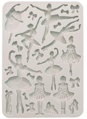 Stamperia - Silicon Mould A5 for Scrapbooks, Albums, Bullet Journals and More, Ballet, Non-Stick, Suitable for Air-Dry Clay and More, Perfect for Crafts and Gifting (The Nutcracker)
