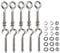 CIYODO 10 Sätze Schafs augen schraube Schraubhaken, robust Aufhängehaken schrauben edelstahlhaken hebehaken Ringösenschrauben Haken Schraubhaken zum Aufhängen Edelstahl 304 Silver