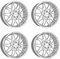 4x Carmani Felgen Alufelgen 18 Knut 8,0x19 ET27 5x112 white silver kompatibel mit Seat Ateca Cupra Formentor Exeo Leon Tarraco