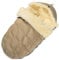 Fellhof® Lammfell Fußsack Kinderwagen WINTERBERG, OEKO-TEX® zertifiziert, 50x98 cm, wind- und wasserdicht, Allroundmodell, mit stufenlos verstellbaren Gurtschlitzen, waschbar bis 30°C beige