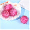 GreatRise 4cm Pompons mit Glitzer Rund Pompon Pom Pom Pailletten Bälle Weihnachten Pom Pom Kunstfell Bomme Fellbommel Kunstfell Bommel für Lustige DIY Kreative Handwerk Rosarot 20 Stück