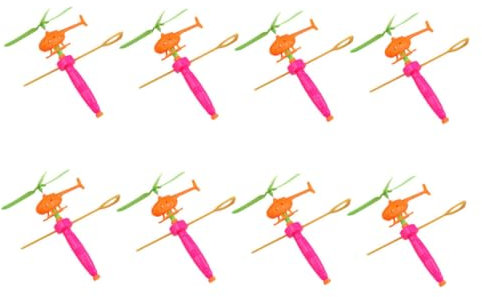 JOINPAYA 1 Jeu Dent Hélicoptère Jouet De Soucoupe Volante Avion Jouet À Main Volant Jouet Hélicoptère Volant Jouets Volants en Plein Air Jouets pour Enfants Jouets Spatiaux Abdos 8 Pièces