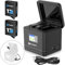 Anegine Hero 13 - Batteria ricaricabile da 2300 mAh e LCD a 3 canali, per GoPro Hero 13 Black Enduro, batteria ricaricabile con tipo C PD3.0 (confezione da 2)