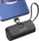 MOGGAM Mini Bateria Externa iPhone Portátil - Compatible con 16/15/14/14/13 y Más - Bateria Portatil iPhone 2 en 1 de 5000mAh - Cargador Portatil iPhone y Smartphone - Power Bank tamaño de Bolsillo