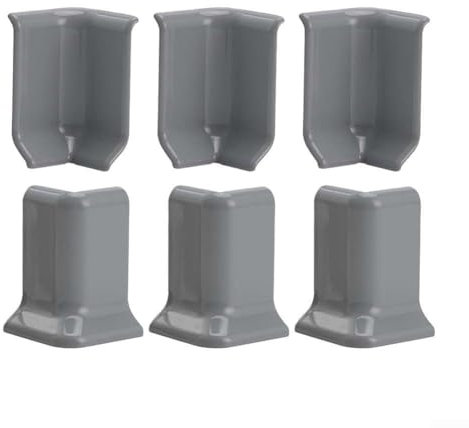 Selbstklebende Sockelleiste, Eckblöcke, 5,4 cm Höhe, Wandsockel, Innen-Außenecken, 6 Farben