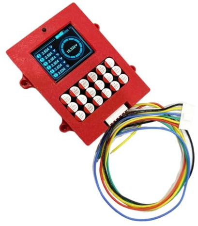 Booso Balanceador Activo de Titanato de Litio 6S con Pantalla de Voltaje, Comprobador de Voltaje de Batería TFT LTO, Ecualizador de Transferencia de Energía de 6 S y 5 A