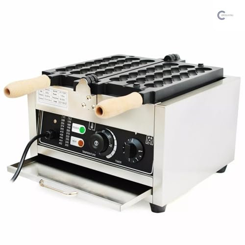 Macchina per waffle commerciale in acciaio inox Bubble Waffle Maker Macchina antiaderente Piastra per waffle Antiaderente Elettrico Commerciale Per Ristorante Panetteria Snack Bar Famiglia 1500W