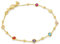 MIORE Schmuck Handgefertigt in Italien, Armband Damen Silber 925, Armband Vergoldet 18K Gold mit Bunte Steine Zirkonia Anhänger, Zirkonia Armband Silber, Silber Armband