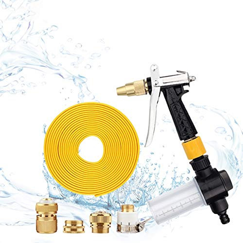 CONGRUI Gartenschlauch-Aufsatz, Spritzpistole, Düse mit Reservoir, Wasserpistole, Sprinkler, Gartenarbeit (50 m Anzug)