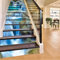 FLFK 3D Steinwasserfall Rock Selbstklebend Treppen Aufkleber Vinyl Abnehmbare Aufkleber für Treppenhaus Zuhause Dekoration 39.3Zoll x7.08Zoll x15 stücke