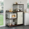 Warmiehomy Kitchen Bakers Rack 3-Tier Industrial Kitchen Storage Standing Shelf Unit Utility Organizer for Refrigerator, Microwave, Coffee, Pots and Pans, 107cm x 40cm x 132cm