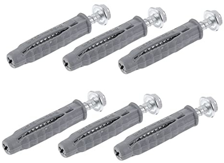 Operitacx 6pcs Drywall Anchors with Screws Kit for Tv Wall Brackets Versatile Plastic Ribbed Anchors for Easy Installation of Shelves Picture Frames and Home Decor