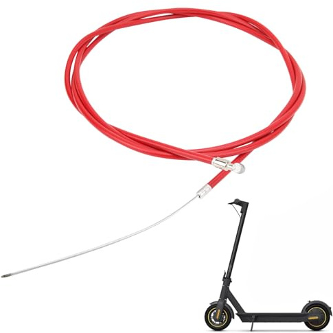 HERCHR Electric Scooter Brake Cable, Red Steel Wire Electric Scooter Braking Line 200cm/78.7in Brake Cable Front Rear Drum BrakeLine for M365 PRO PRO2