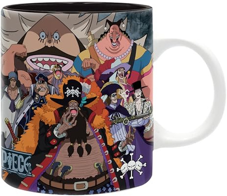ABYSTYLE – Tazza ONE PIECE Equipaggio di Barba Nera – Prodotto Ufficiale – 320 ml – Stampa di alta qualità – Scatola di cartone