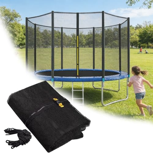 2026 Upgraded Trampolin Randabdeckung, 183/244/305/366/427cm Trampolin Netz und Umrandung, Gartentrampolin Trampolinnetz, Randabdeckung UV-beständig & Wasserabweisend (10 Fuß 8 Zoll)