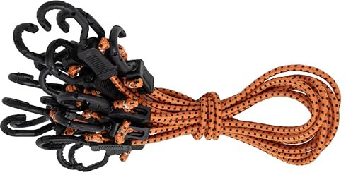 Kotap MABC-32 All-Purpose Adjustable Bungee Cords with Hooks, Orange/Black, 81.28 cm