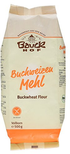 Bauckhof Buchweizenmehl Vollkorn Glutenfrei, 500g
