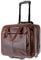 Alpenleder Business Trolley - Denver (Handgefertigt) - Nachhaltiges Bio-Leder aus regionaler Landwirtschaft | Trolley Handgepäck, Aktentasche mit Rollen *Fair Produziert* (40x40x25cm, Brandy)