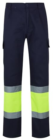 Velilla 157 - Signalhose (Größe XXL) Farbe marineblau und gelb fluoreszierend