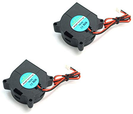 DollaTek 2Pcs ventilador de refrigeración de la impresora 3D DC 12V para disipadores de calor más fríos negro